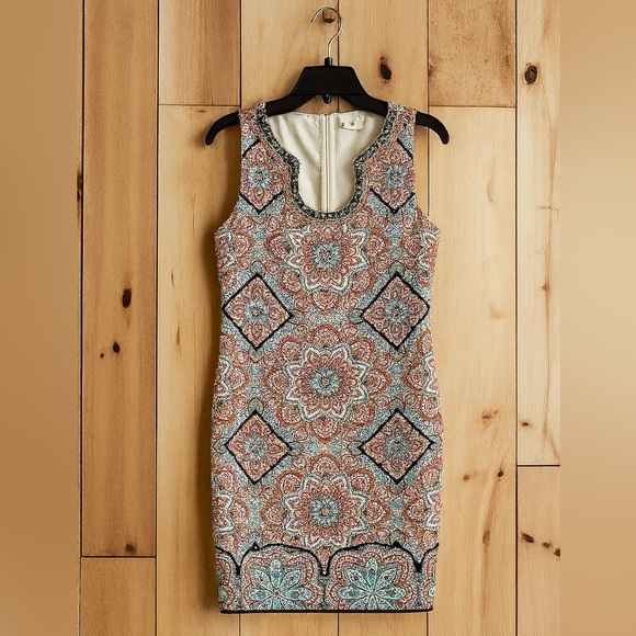 Boston Proper Petites Size 4P Sleeveless Beaded Floral Dress – Elegant Classic - Picture 1 of 2